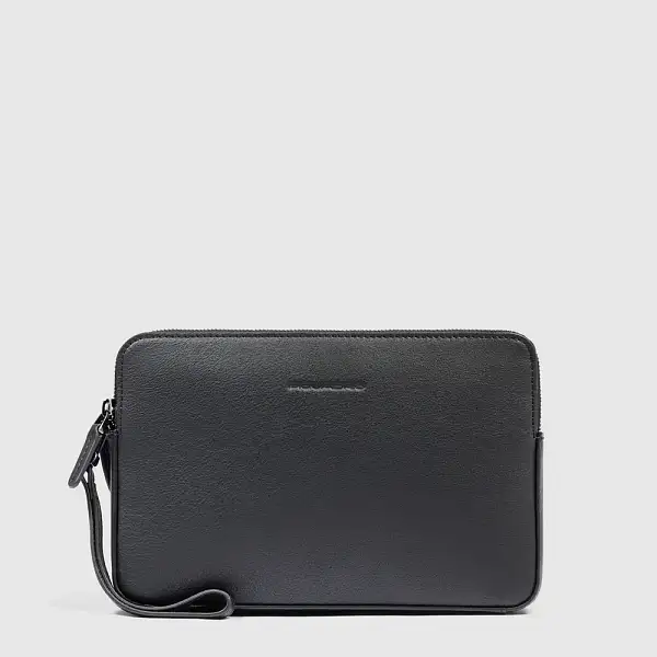 Клатч мужской с двумя отделениями Piquadro AC3944B3R/N кожаный черный Piquadro, Артикул: AC3944B3R/N фото №1