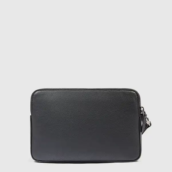 Клатч мужской с двумя отделениями Piquadro AC3944B3R/N кожаный черный Piquadro, Артикул: AC3944B3R/N фото №1