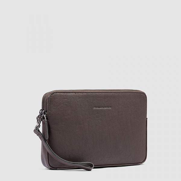 Клатч мужской с двумя отделениями Piquadro AC3944B3R/TM кожаный коричневый Piquadro, Артикул: AC3944B3R/TM фото №1