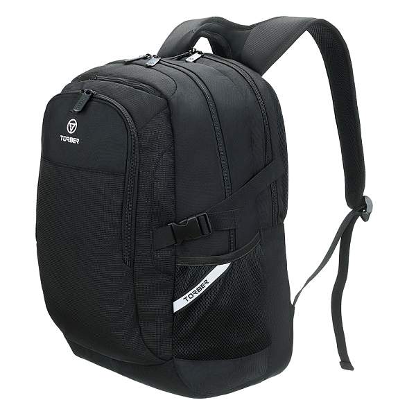 Рюкзак TORBER FORGRAD с отделением для ноутбука 16", чёрный, полиэстер, 47 х 34 x 28 см T2585B Torber, Артикул: T2585B фото №1