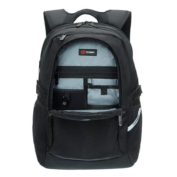 Рюкзак TORBER FORGRAD с отделением для ноутбука 16", чёрный, полиэстер, 47 х 34 x 28 см T2585B Torber, Артикул: T2585B фото №1
