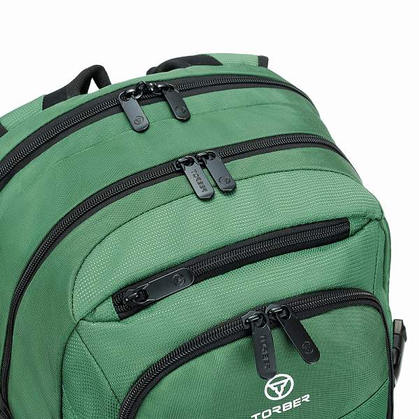 Рюкзак TORBER FORGRAD с отделением для ноутбука 16", зеленый, полиэстер, 47 х 34 x 28 см T2585G Torber, Артикул: T2585G фото №1