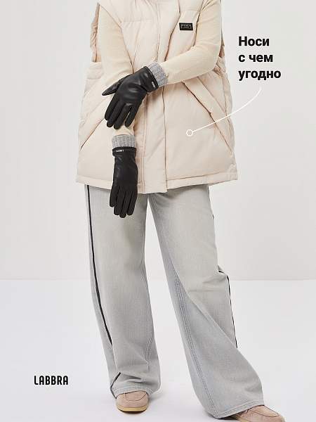 Перчатки жен флис LB-3303MP black Labbra, Артикул: LB-3303MP-7_01-000568 фото №1