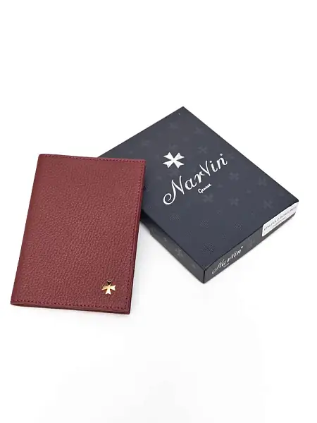 Обложка для паспорта Narvin 9159-Polo Bordo Vasheron, Артикул: 9159-Polo Bordo фото №1