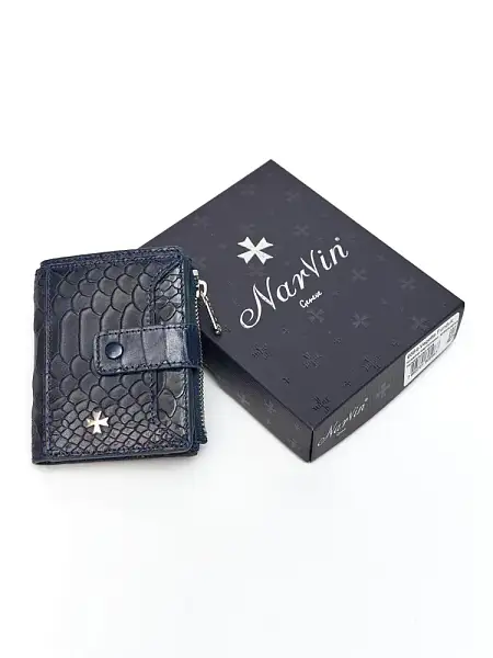 Женский кожаный кошелек-картхолдер 9564-Anaconda D.Blue Vasheron, Артикул: 9564-Anaconda D.Blue фото №1