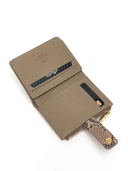 Женский кожаный кошелек-картхолдер 9564-Piton Sand Vasheron, Артикул: 9564-Piton Sand фото №1