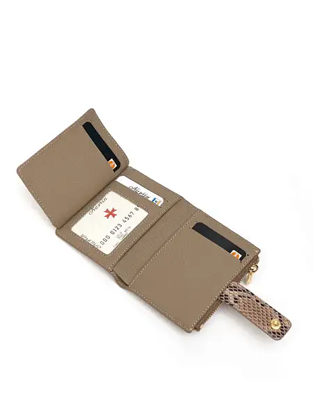Женский кожаный кошелек-картхолдер 9564-Piton Sand Vasheron, Артикул: 9564-Piton Sand фото №1