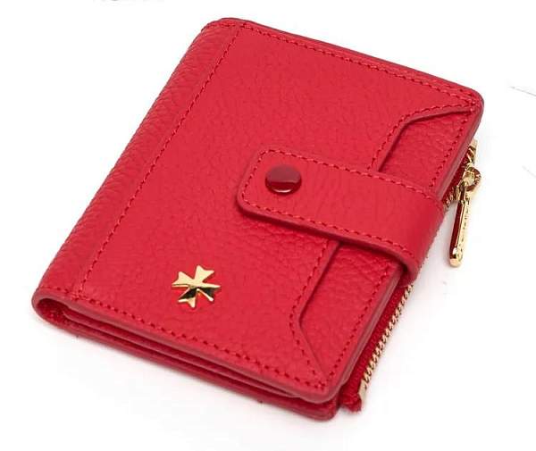 Женский кожаный кошелек-картхолдер 9564-Polo Red Vasheron, Артикул: 9564-Polo Red фото №1