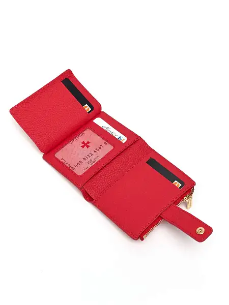 Женский кожаный кошелек-картхолдер 9564-Polo Red Vasheron, Артикул: 9564-Polo Red фото №1