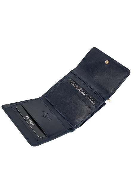 Кошелек из натуральной кожи Narvin 9565-Croco D.Blue Vasheron, Артикул: 9565-Croco D.Blue фото №1