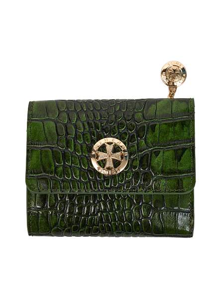 Кошелек из натуральной кожи Narvin 9565-Croco Green Vasheron, Артикул: 9565-Croco Green фото №1