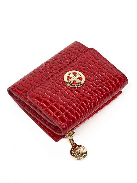 Кошелек из натуральной кожи Narvin 9565-Croco Red Vasheron, Артикул: 9565-Croco Red фото №1