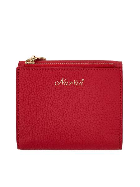 Кошелек из натуральной кожи Narvin 9565-Polo Red Vasheron, Артикул: 9565-Polo Red фото №1