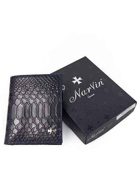 Портмоне NarVin 9648-Anaconda D.Blue Vasheron, Артикул: 9648-Anaconda D.Blue фото №1