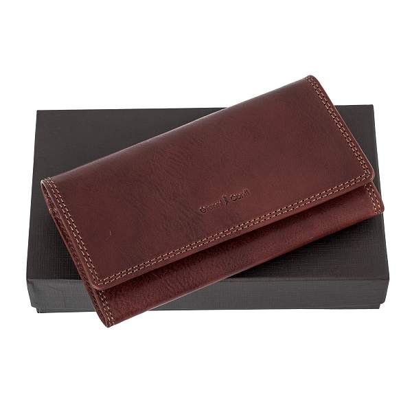 Портмоне коричневый Gianni Conti 918150 dark brown Gianni Conti, Артикул: 918150 dark brown фото №1