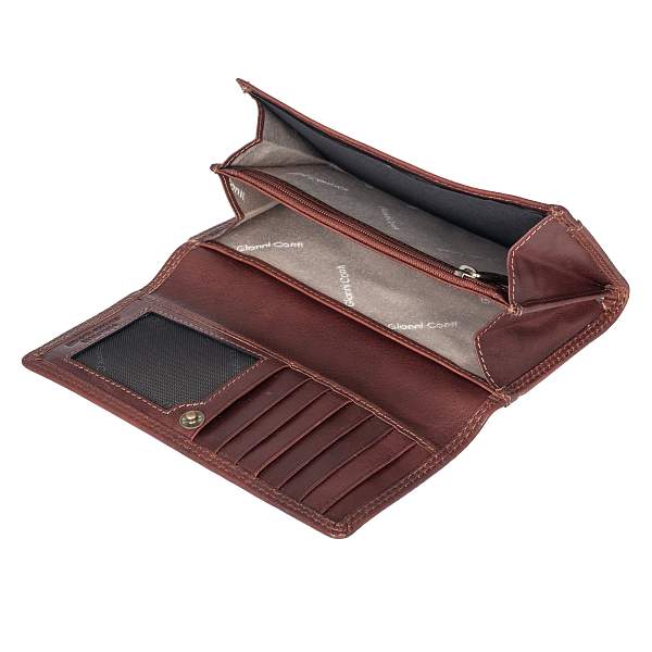 Портмоне коричневый Gianni Conti 918150 dark brown Gianni Conti, Артикул: 918150 dark brown фото №1