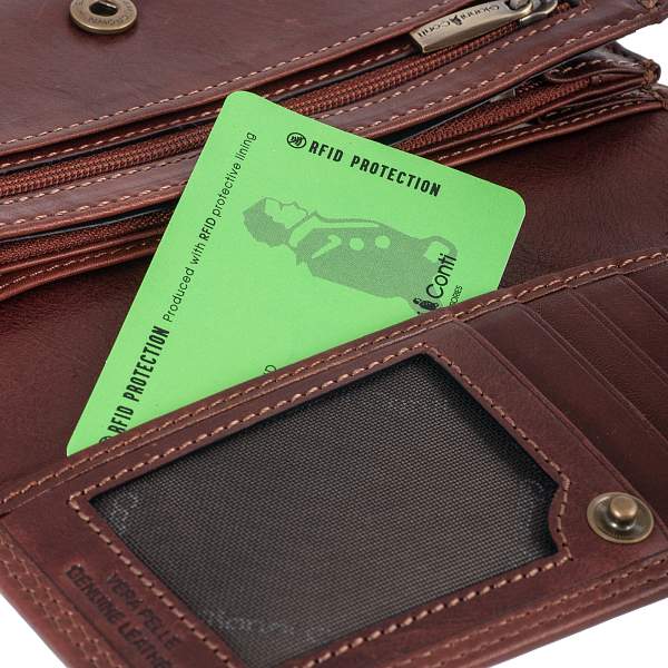 Портмоне коричневый Gianni Conti 918150 dark brown Gianni Conti, Артикул: 918150 dark brown фото №1