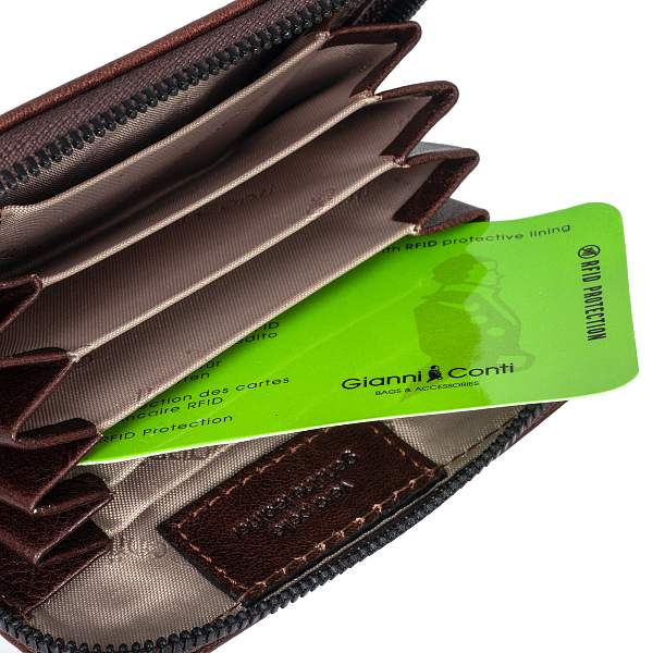 Визитница коричневый Gianni Conti 917173 dark brown Gianni Conti, Артикул: 917173 dark brown фото №1