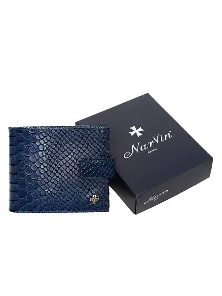 Портмоне мужское кожаное 9683-Anaconda D.Blue Vasheron, Артикул: 9683-Anaconda D.Blue фото №1
