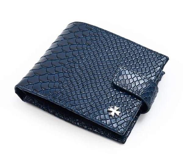 Портмоне мужское кожаное 9683-Anaconda D.Blue Vasheron, Артикул: 9683-Anaconda D.Blue фото №1