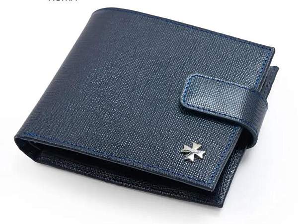 Портмоне мужское кожаное 9683-Aspinal D.Blue Vasheron, Артикул: 9683-Aspinal D.Blue фото №1