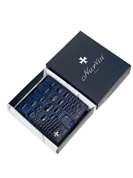 Портмоне мужское кожаное 9683-Bambino D.Blue Vasheron, Артикул: 9683-Bambino D.Blue фото №1