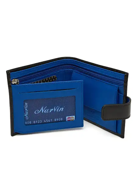 Портмоне мужское кожаное 9683-Palermo Black/Blue Vasheron, Артикул: 9683-Palermo Black/Blue фото №1