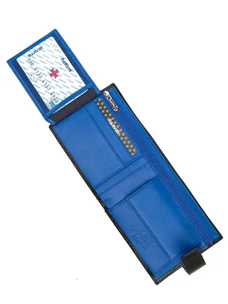 Портмоне мужское кожаное 9683-Palermo Black/Blue Vasheron, Артикул: 9683-Palermo Black/Blue фото №1