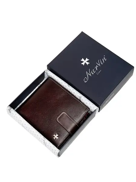 Портмоне мужское кожаное 9683-Vegetta Brown Vasheron, Артикул: 9683-Vegetta Brown фото №1