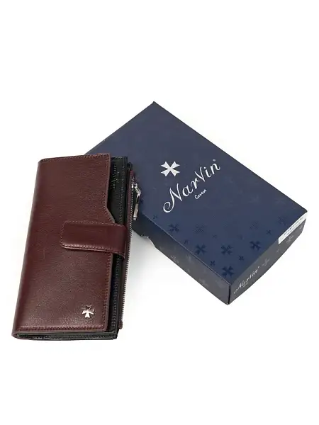 Кошелёк NARVIN из натуральной кожи большой 9686-Vegetta Funduk Vasheron, Артикул: 9686-Vegetta Funduk фото №1