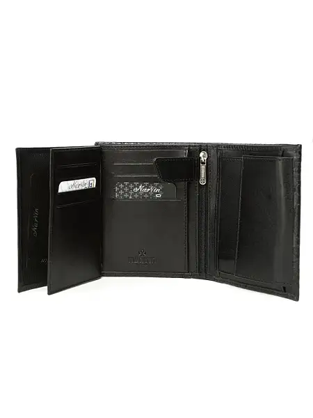 Портмоне NarVin из натуральной кожи 9696-Anaconda Black Vasheron, Артикул: 9696-Anaconda Black фото №1