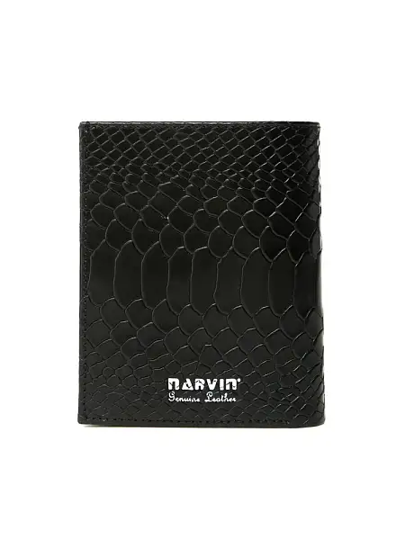 Портмоне NarVin из натуральной кожи 9696-Anaconda Black Vasheron, Артикул: 9696-Anaconda Black фото №1