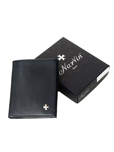 Портмоне NarVin из натуральной кожи 9696-Vegetta D.Blue Vasheron, Артикул: 9696-Vegetta D.Blue фото №1