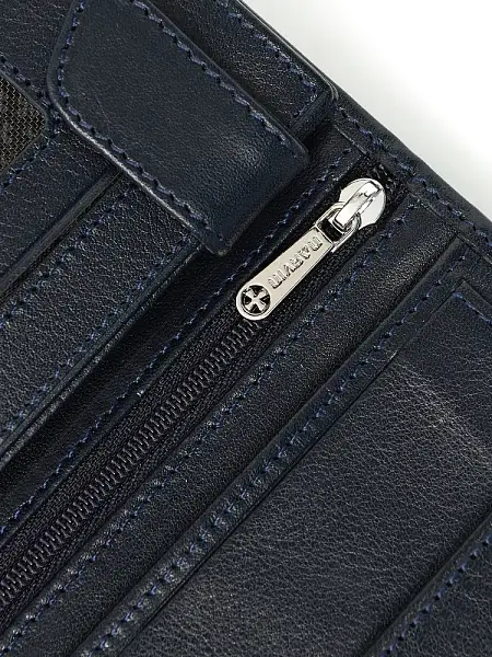 Портмоне NarVin из натуральной кожи 9696-Vegetta D.Blue Vasheron, Артикул: 9696-Vegetta D.Blue фото №1