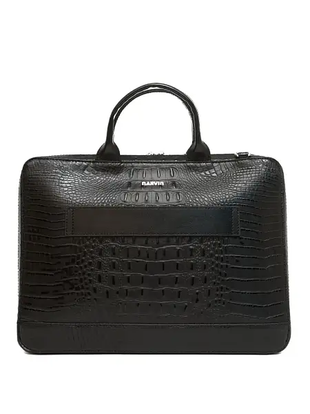 Портфель NARVIN из натуральной кожи 9743-Bambino Black Vasheron, Артикул: 9743-Bambino Black фото №1