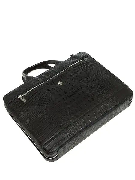 Портфель NARVIN из натуральной кожи 9743-Bambino Black Vasheron, Артикул: 9743-Bambino Black фото №1