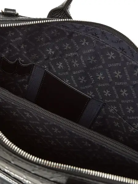 Портфель NARVIN из натуральной кожи 9743-Bambino Black Vasheron, Артикул: 9743-Bambino Black фото №1