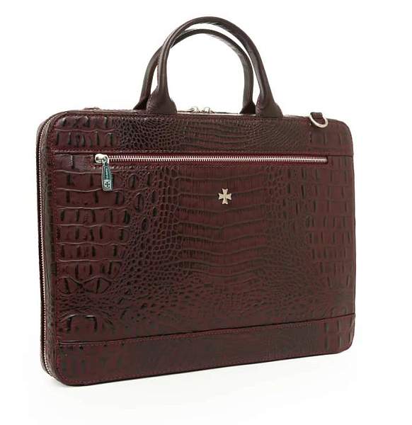 Портфель NARVIN из натуральной кожи 9743-Bambino Burgundy Vasheron, Артикул: 9743-Bambino Burgundy фото №1