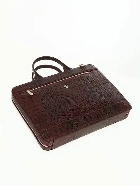 Портфель NARVIN из натуральной кожи 9743-Bambino Burgundy Vasheron, Артикул: 9743-Bambino Burgundy фото №1