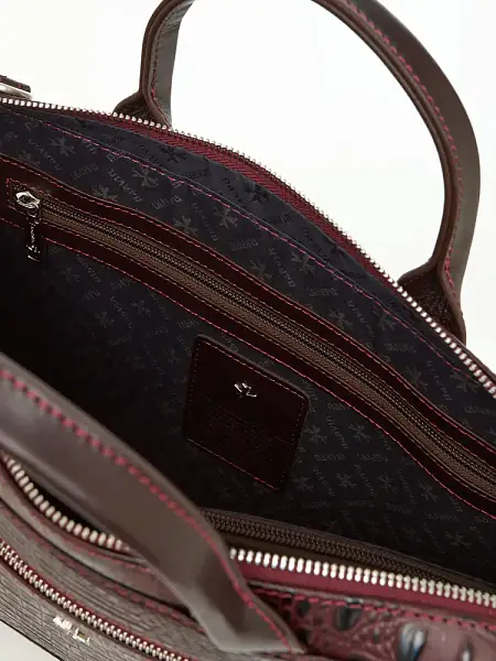 Портфель NARVIN из натуральной кожи 9743-Bambino Burgundy Vasheron, Артикул: 9743-Bambino Burgundy фото №1