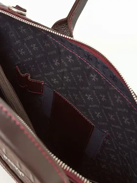 Портфель NARVIN из натуральной кожи 9743-Bambino Burgundy Vasheron, Артикул: 9743-Bambino Burgundy фото №1