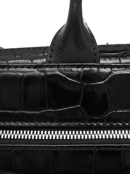 Портфель NARVIN из натуральной кожи 9743-Croco Black Vasheron, Артикул: 9743-Croco Black фото №1