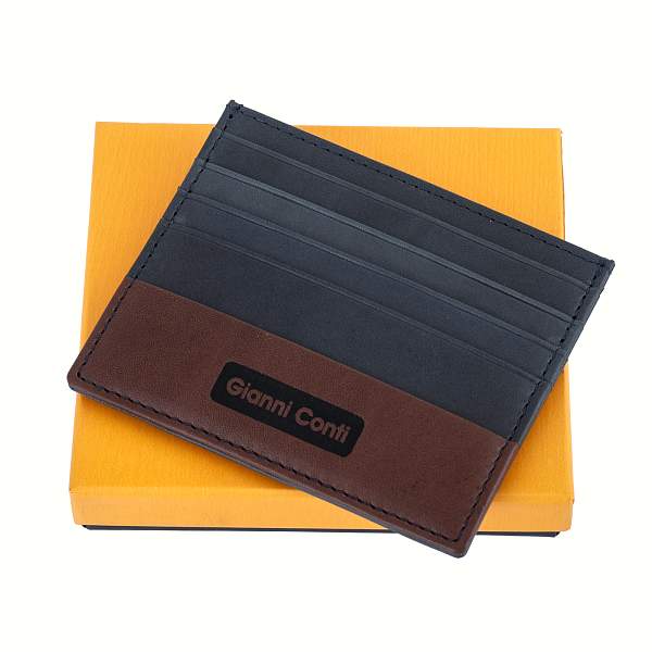 Картхолдер синий Gianni Conti 6057394 blue/dark brown Gianni Conti, Артикул: 6057394 blue/dark brown фото №1