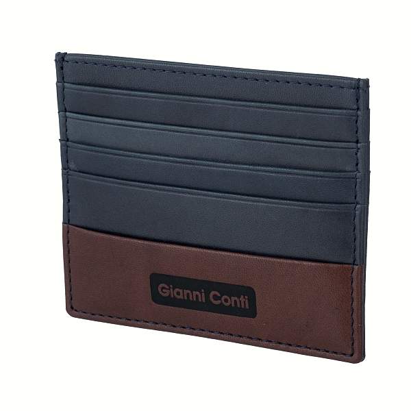 Картхолдер синий Gianni Conti 6057394 blue/dark brown Gianni Conti, Артикул: 6057394 blue/dark brown фото №1