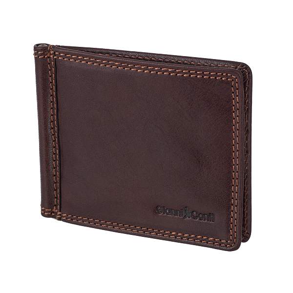Портмоне с зажимом коричневый Gianni Conti 917101 dark brown Gianni Conti, Артикул: 917101 dark brown фото №1
