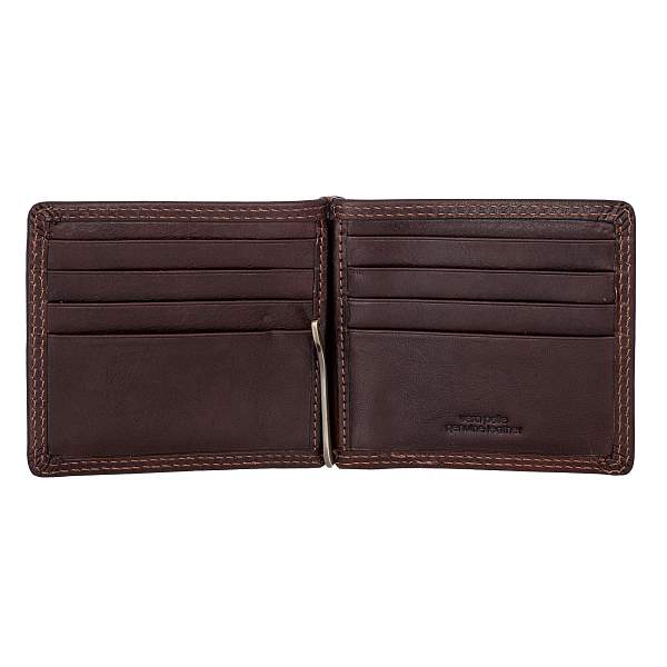 Портмоне с зажимом коричневый Gianni Conti 917101 dark brown Gianni Conti, Артикул: 917101 dark brown фото №1