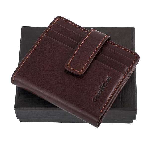 Портмоне коричневый Gianni Conti 917171 dark brown Gianni Conti, Артикул: 917171 dark brown фото №1