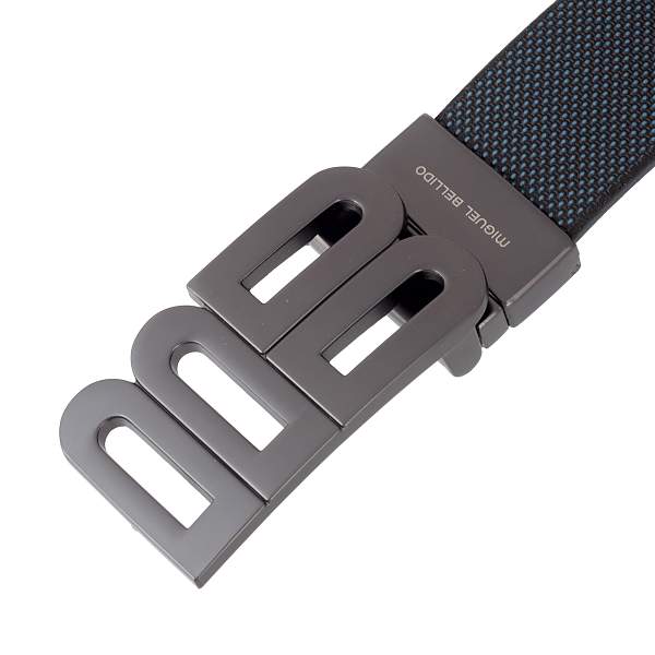 Ремень чёрный-синий Miguel Bellido 4015/32 3239 black/black Miguel Bellido, Артикул: 4015/32 3239 black/black фото №1