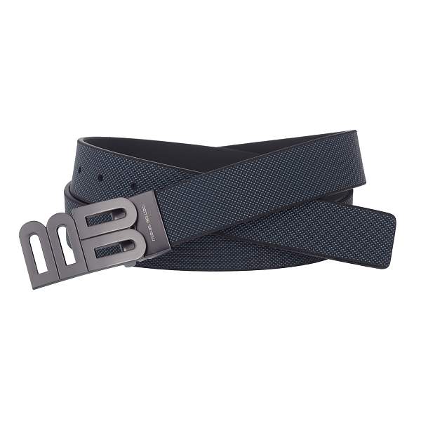 Ремень чёрный-синий Miguel Bellido 4015/32 3239 black/black Miguel Bellido, Артикул: 4015/32 3239 black/black фото №1