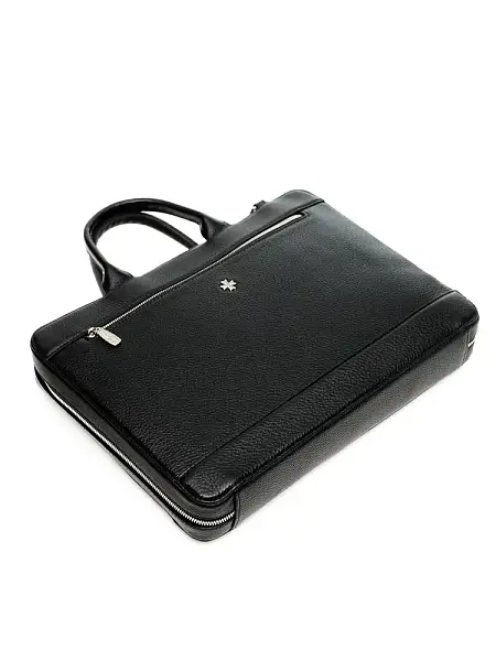 Портфель NARVIN из натуральной кожи 9743-Polo Black Vasheron, Артикул: 9743-Polo Black фото №1